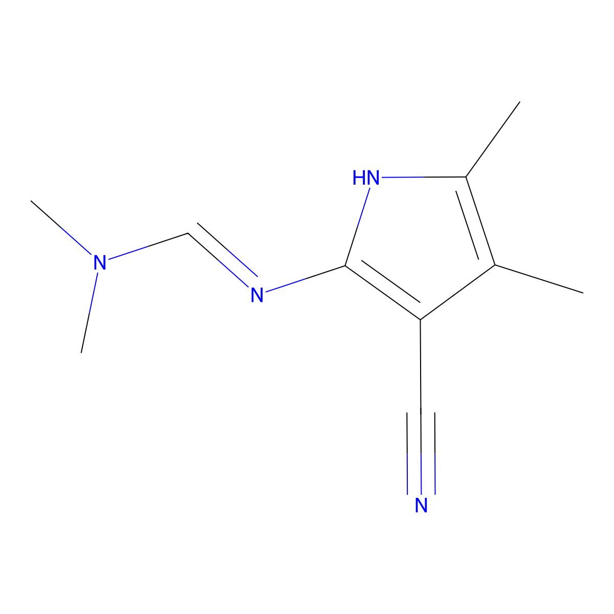 N'-(3-Cyano-4,5-dimethyl-1H-pyrrol-2-yl)-N,N-dimethylmethanimidamide molecular structure, CAS 2247108-54-7