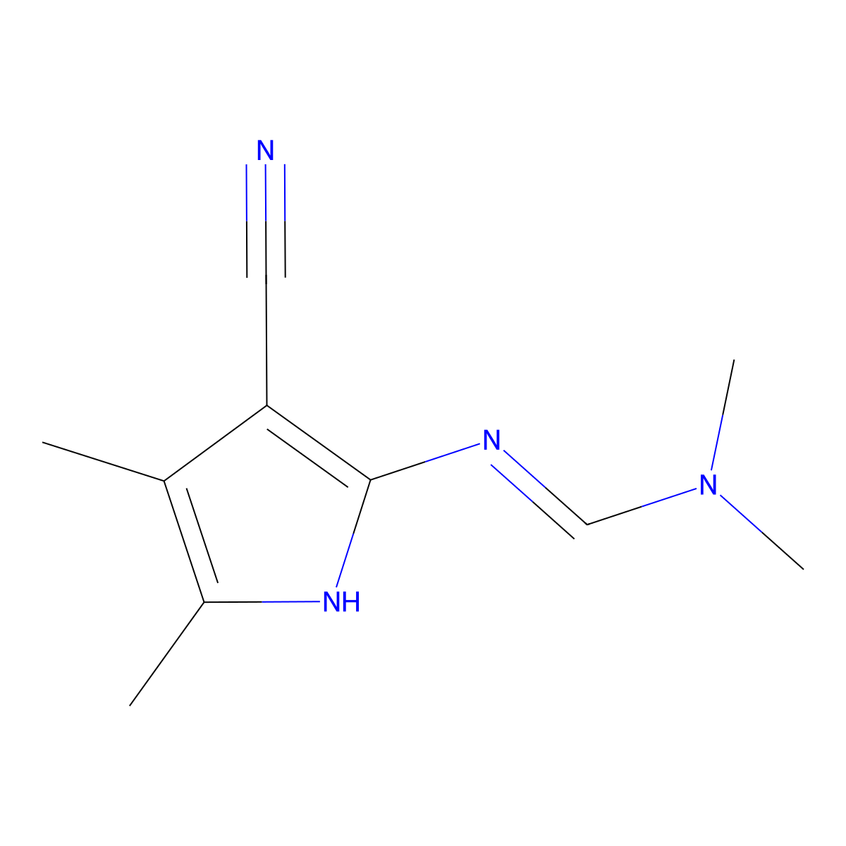 N'-(3-Cyano-4,5-dimethyl-1H-pyrrol-2-yl)-N,N-dimethylmethanimidamide molecular structure, CAS 2247108-54-7