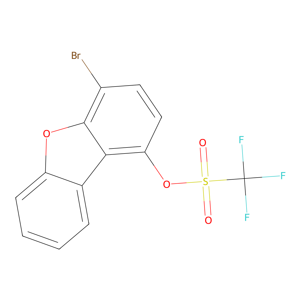 4-Bromodibenzo[B,D]furan-1-YL trifluoromethanesulfonate molecular structure, CAS 2247123-54-0