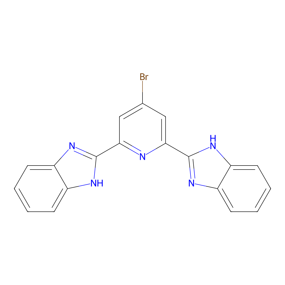 2,2'-(4-Bromopyridine-2,6-diyl)bis(1H-benzo[d]imidazole) molecular structure, CAS 2247154-50-1