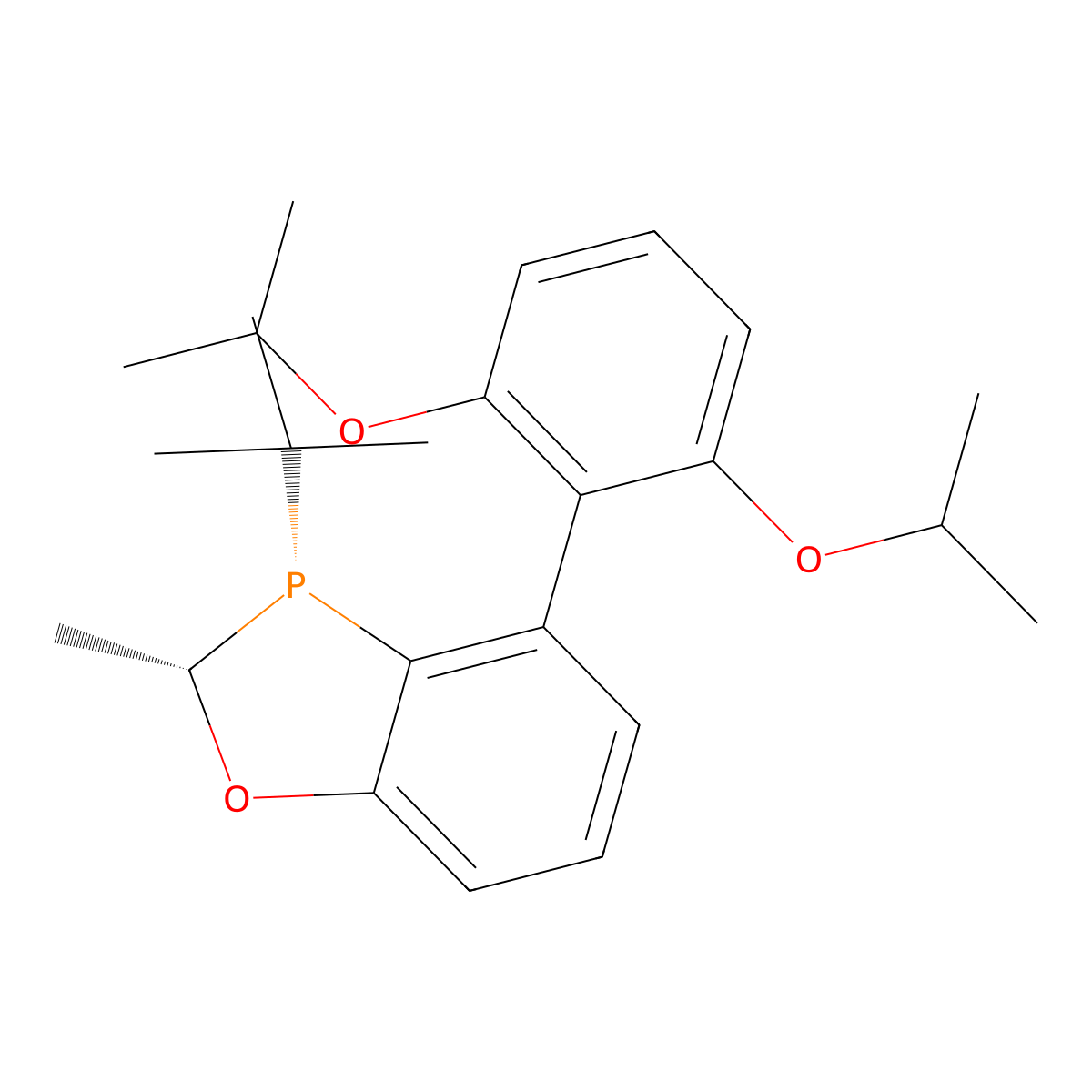 (2S,3S)-3-(tert-Butyl)-4-(2,6-diisopropoxyphenyl)-2-methyl-2,3-dihydrobenzo[d][1,3]oxaphosphole molecular structure, CAS 2247163-03-5