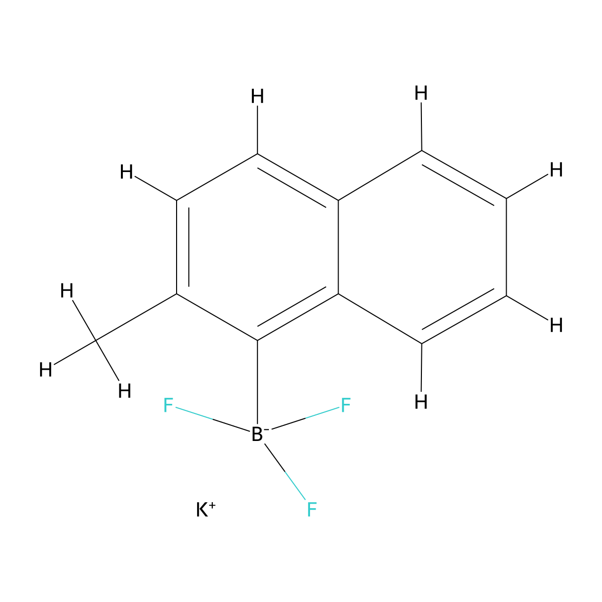 Potassium trifluoro(2-methylnaphthalen-1-yl)boranuide molecular structure, CAS 2247163-63-7