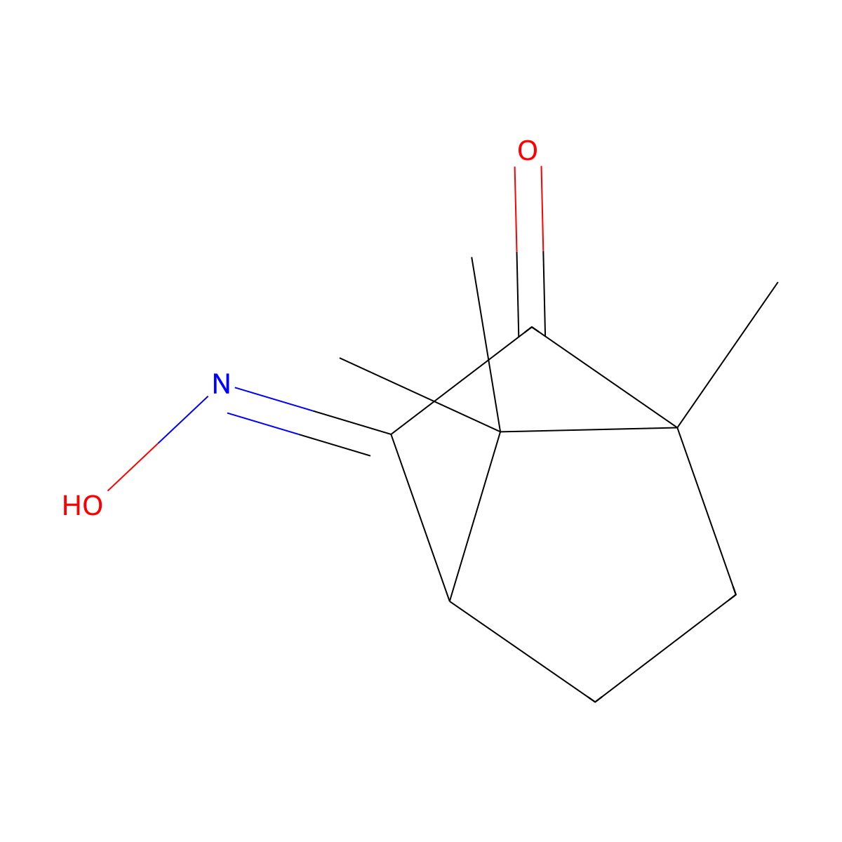 3-Hydroxyiminocamphor molecular structure, CAS 22472-58-8