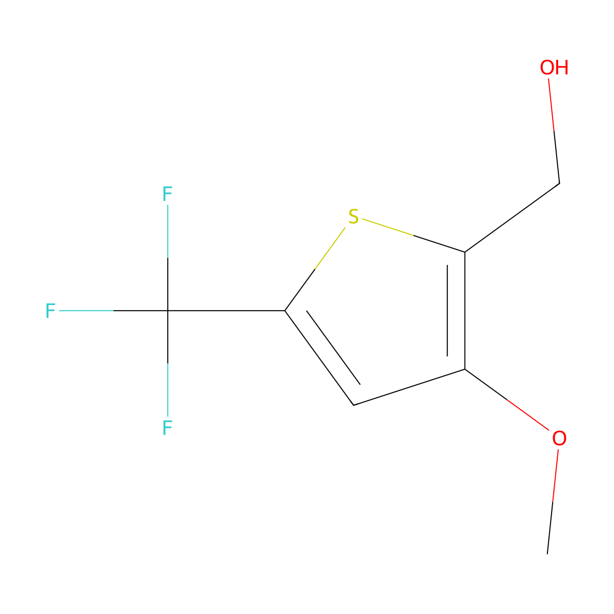 [3-Methoxy-5-(trifluoromethyl)thiophen-2-yl]methanol molecular structure, CAS 2247207-85-6