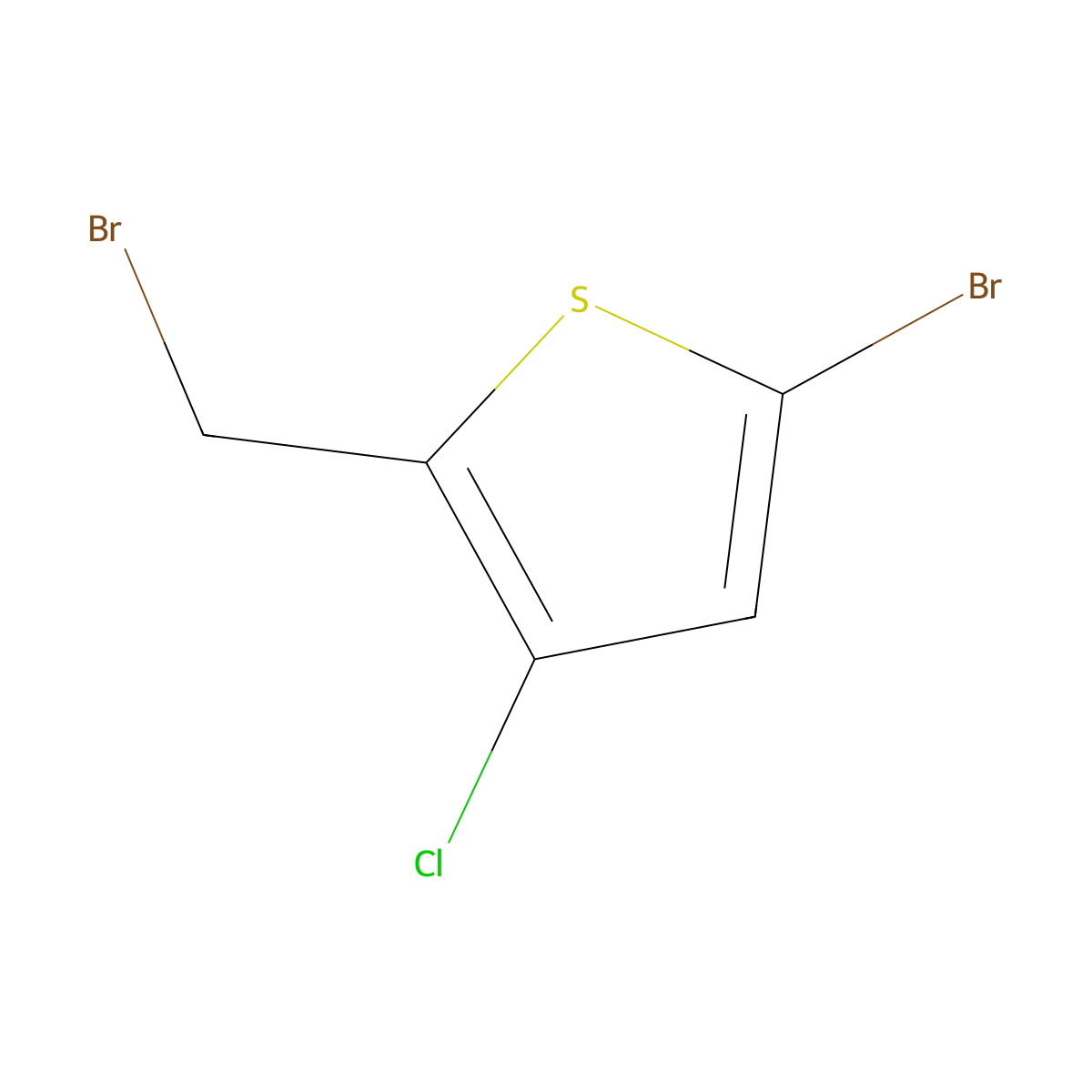 5-Bromo-2-(bromomethyl)-3-chlorothiophene molecular structure, CAS 2247242-62-0