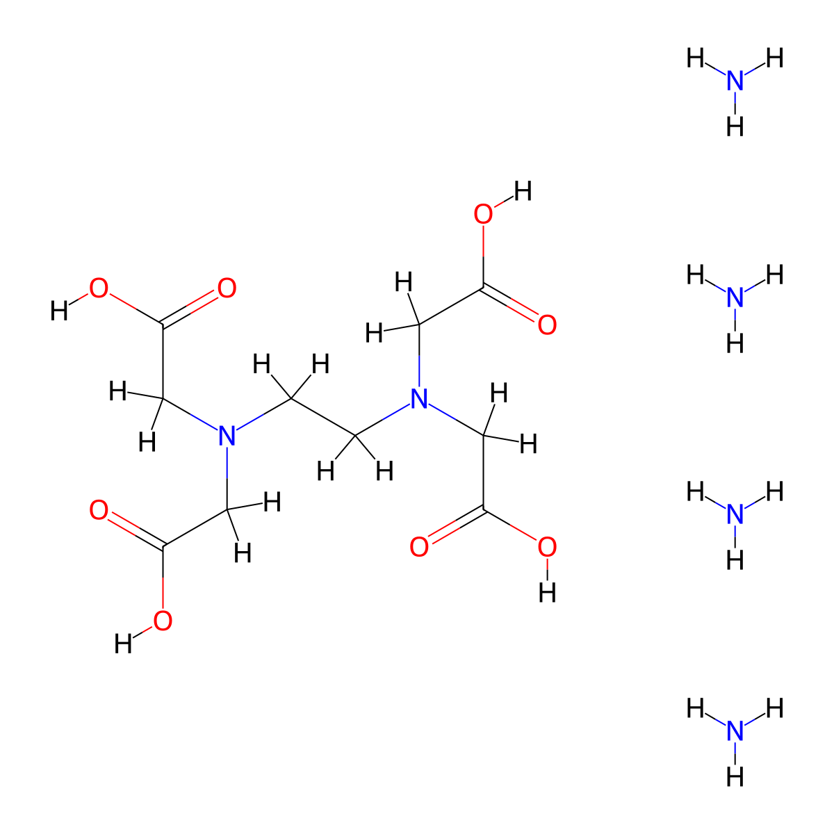 Glycine, N,N'-1,2-ethanediylbis(N-(carboxymethyl)-, ammonium salt (1:?) molecular structure, CAS 22473-78-5