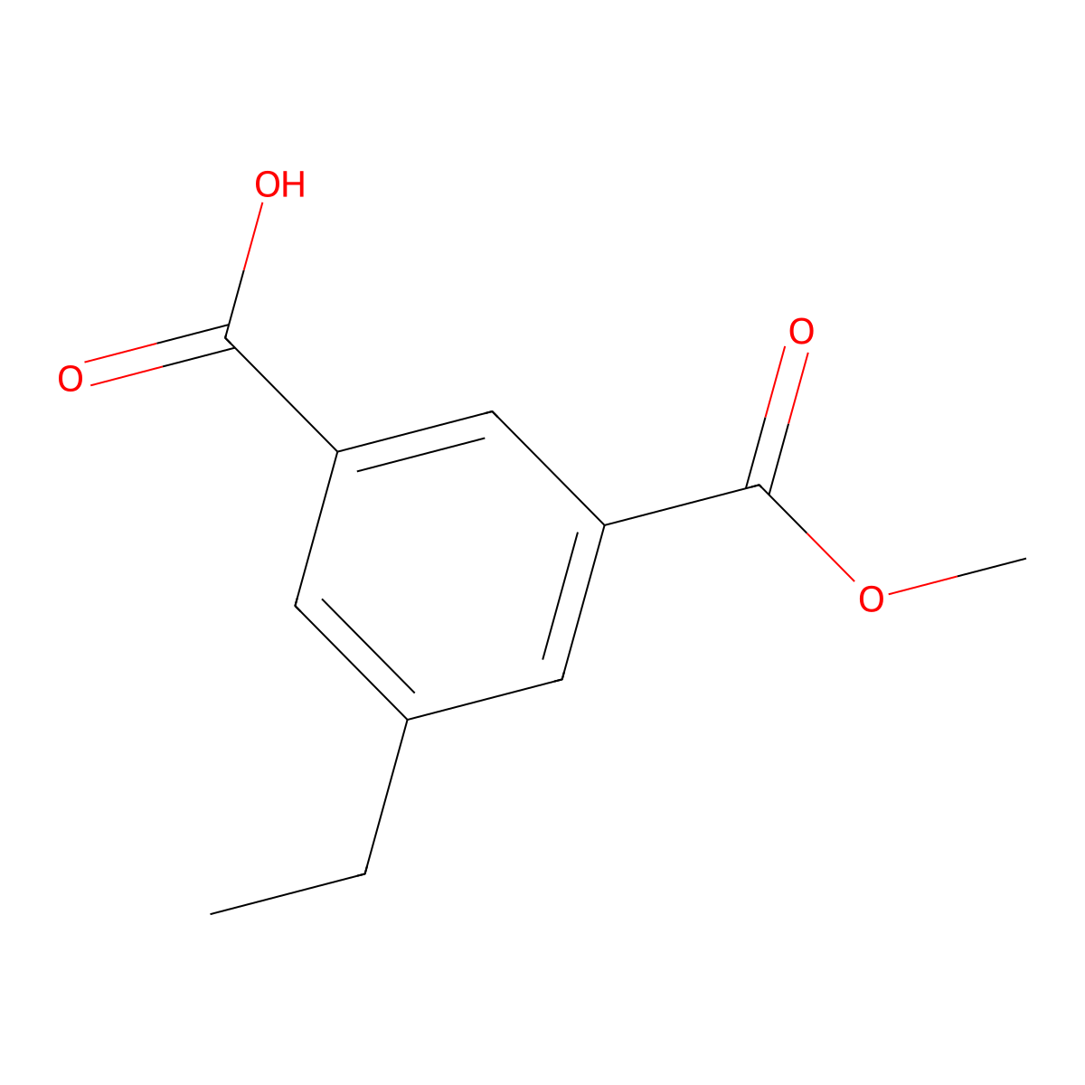 3-Ethyl-5-(methoxycarbonyl)benzoic acid molecular structure, CAS 2247319-28-2