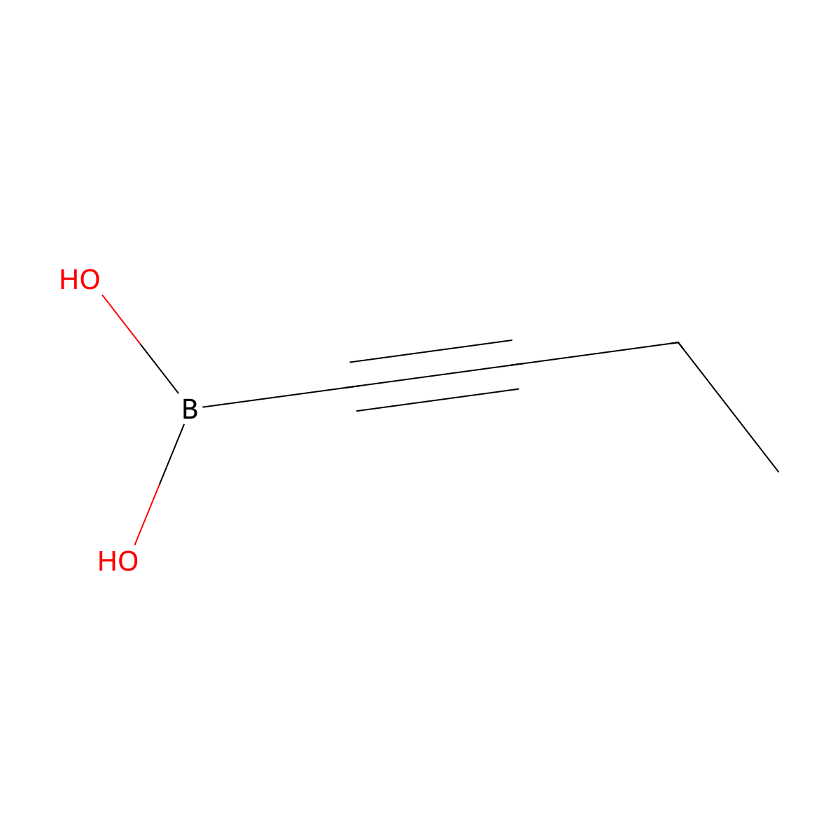 (But-1-yn-1-yl)boronic acid molecular structure, CAS 2247324-63-4