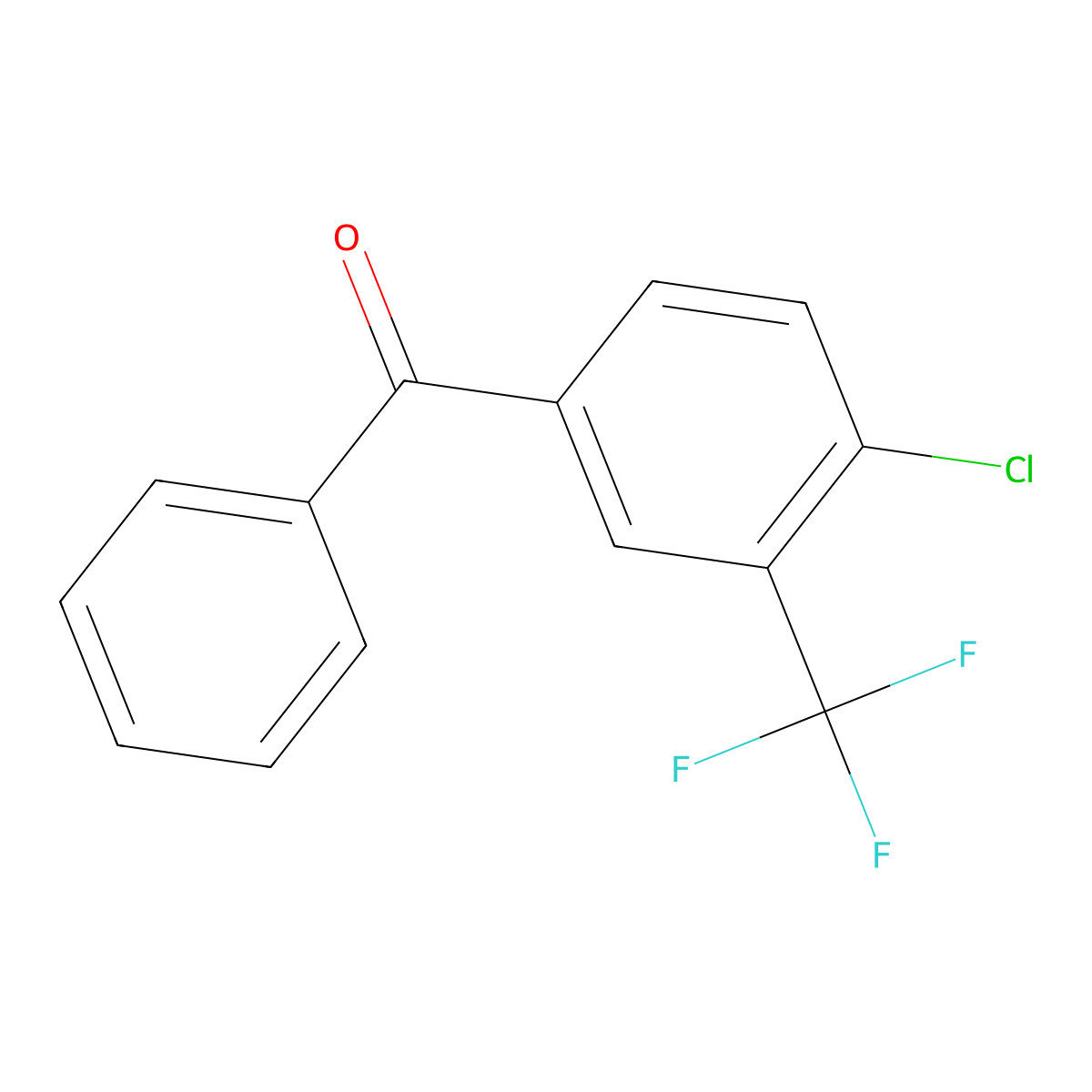 (4-Chloro-3-(trifluoromethyl)phenyl)(phenyl)methanone molecular structure, CAS 2247355-05-9