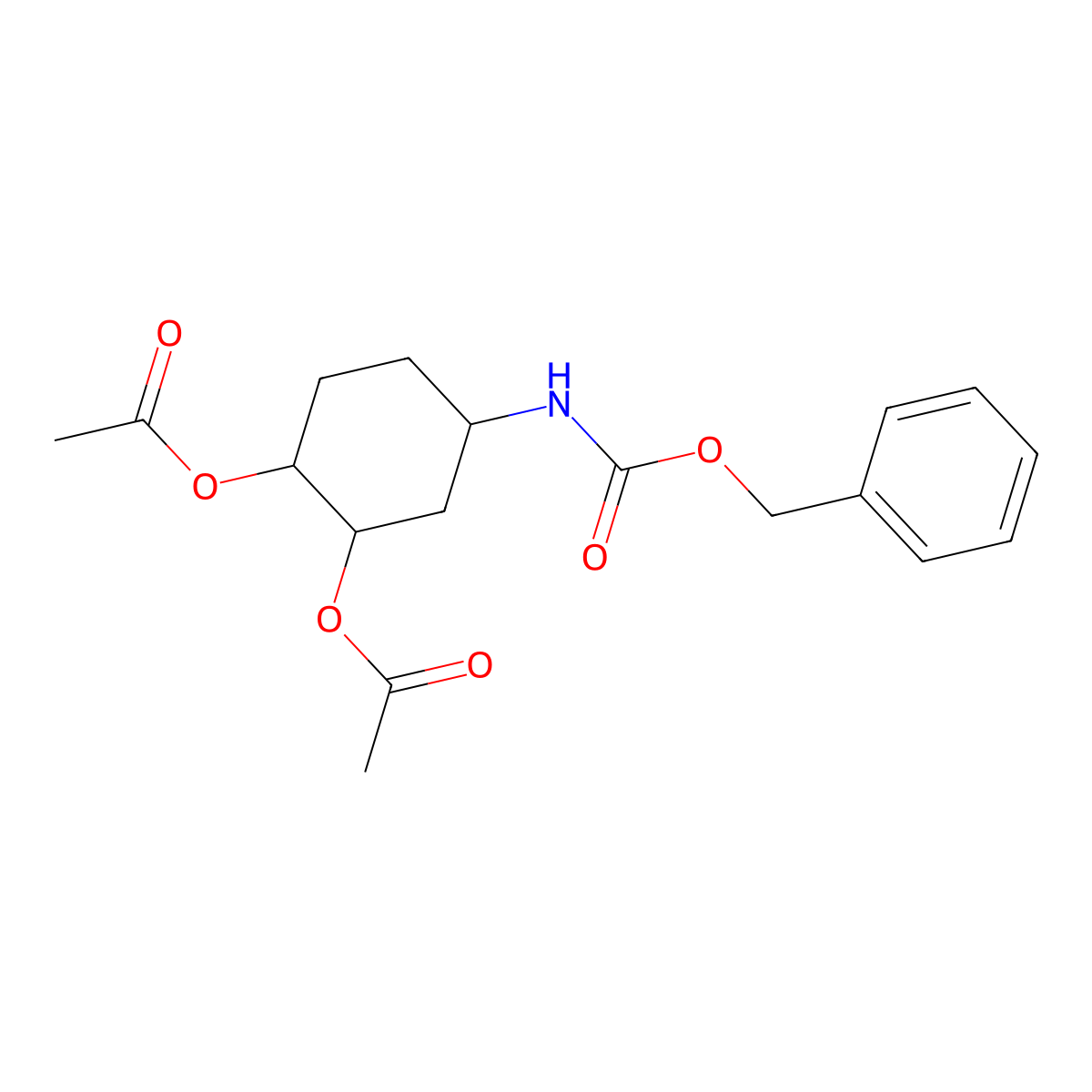 (1S,2R,4S)-4-(((Benzyloxy)carbonyl)amino)cyclohexane-1,2-diyl diacetate molecular structure, CAS 2247380-99-8