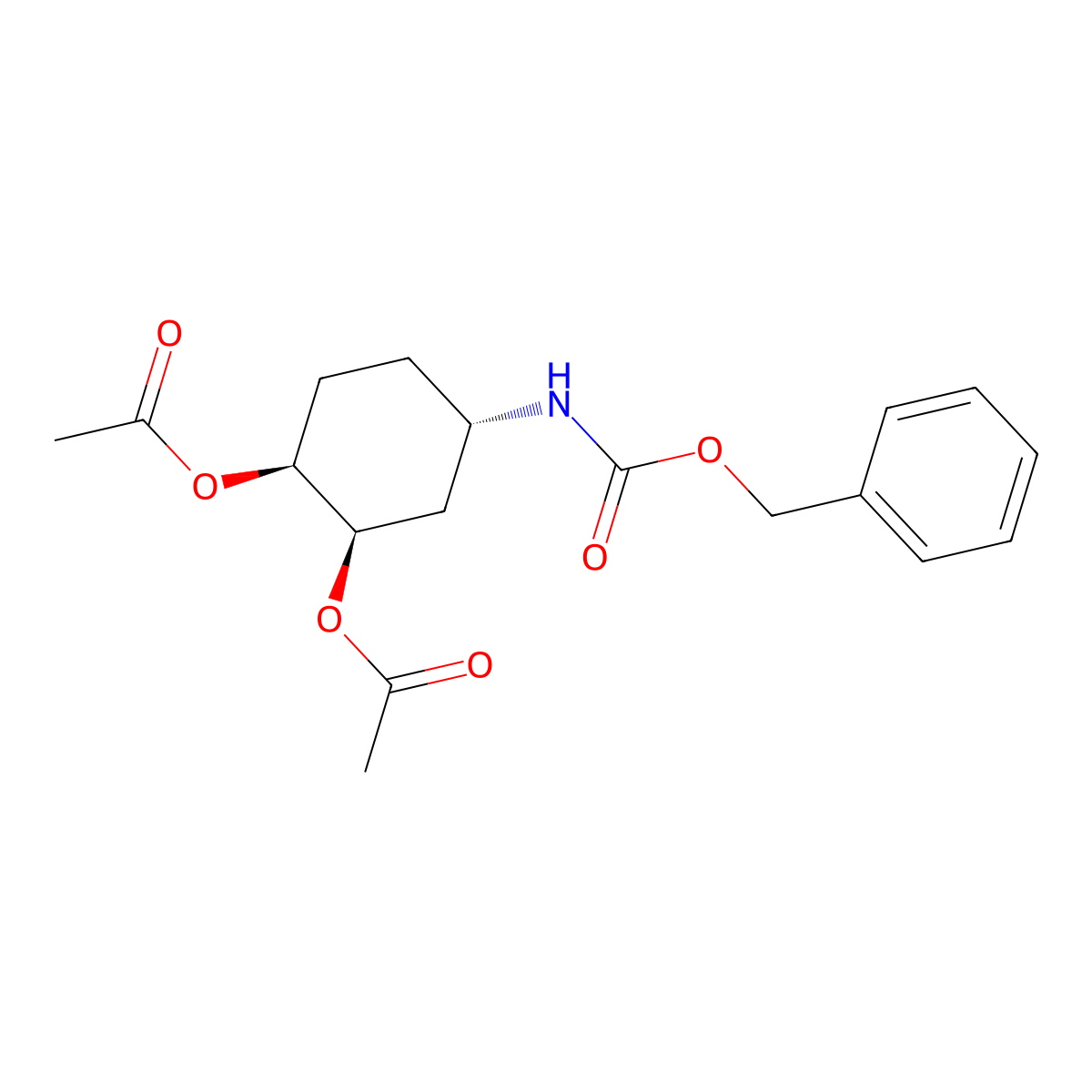 (1S,2R,4S)-4-(((Benzyloxy)carbonyl)amino)cyclohexane-1,2-diyl diacetate molecular structure, CAS 2247380-99-8