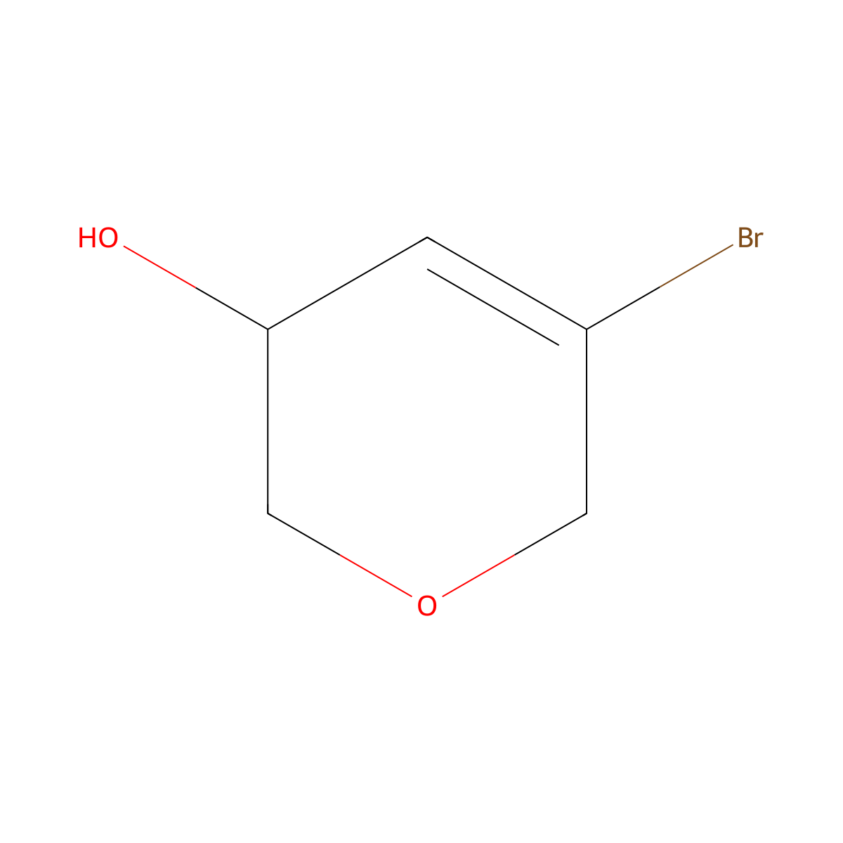 5-Bromo-3,6-dihydro-2H-pyran-3-ol molecular structure, CAS 2247401-67-6