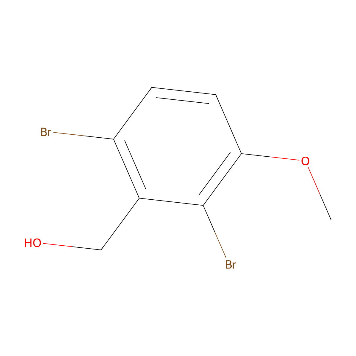 (2,6-Dibromo-3-methoxyphenyl)methanol molecular structure, CAS 2247439-06-9