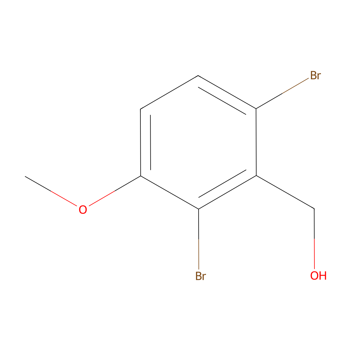 (2,6-Dibromo-3-methoxyphenyl)methanol molecular structure, CAS 2247439-06-9