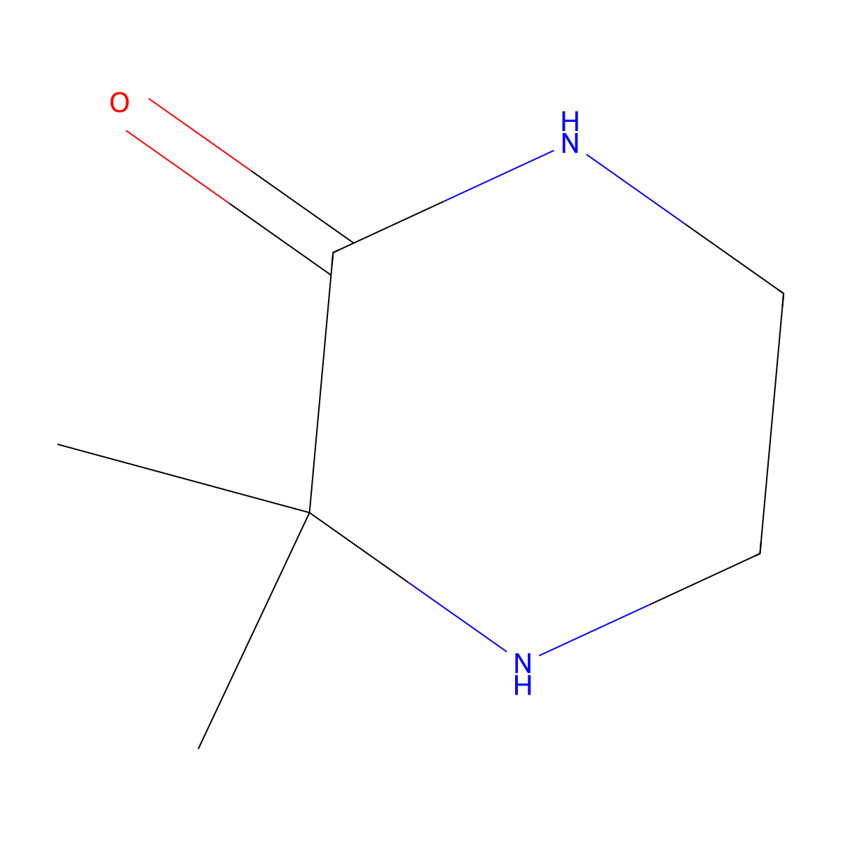 2-Piperazinone, 3,3-dimethyl- molecular structure, CAS 22476-74-0