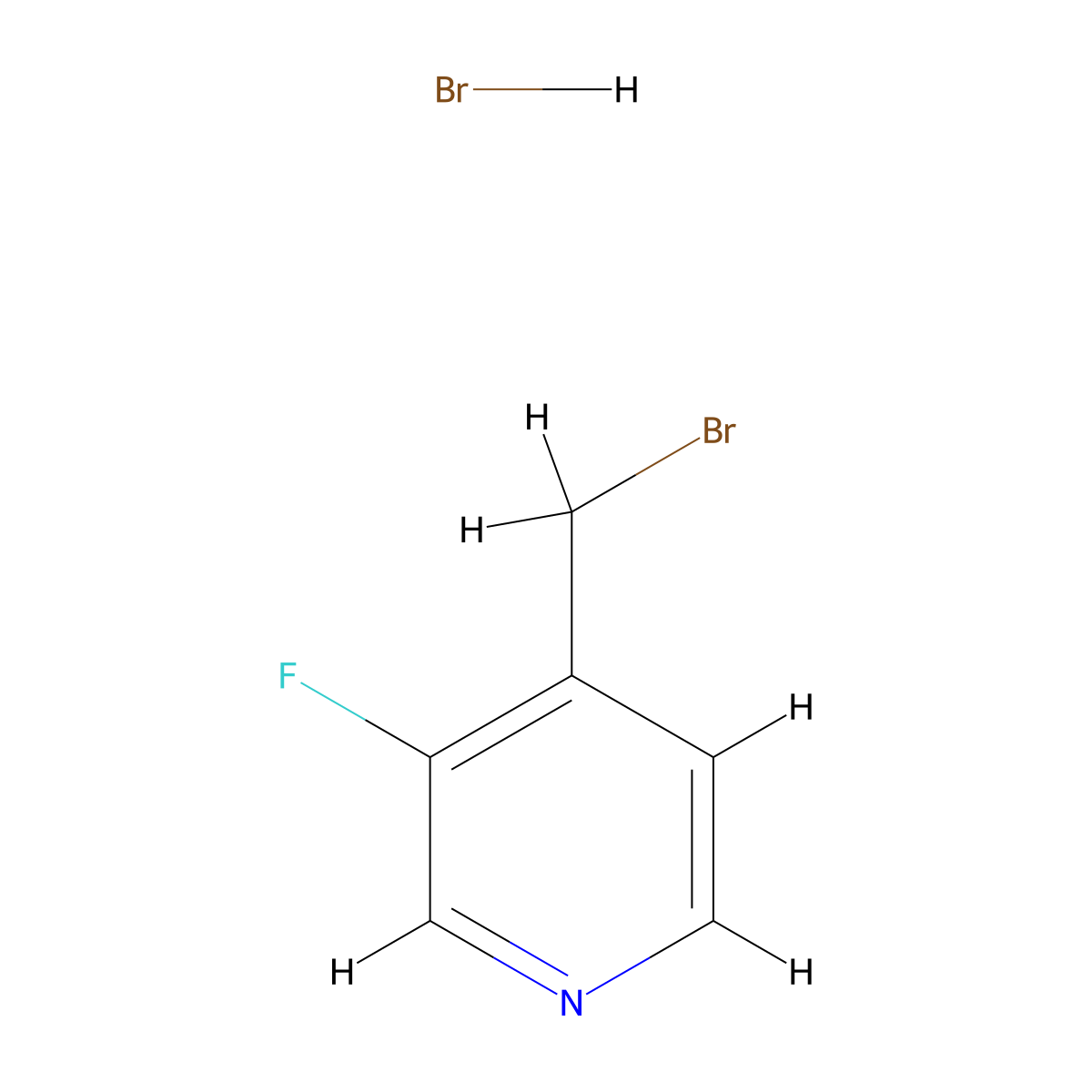 4-(Bromomethyl)-3-fluoropyridine hydrobromide molecular structure, CAS 2247631-87-2