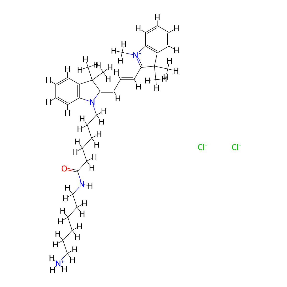 Cyanine3 amine molecular structure, CAS 2247688-56-6