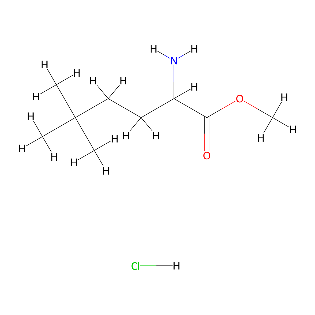 2-Amino-5,5-dimethylhexanoic acid methyl ester hydrochloride molecular structure, CAS 224781-86-6