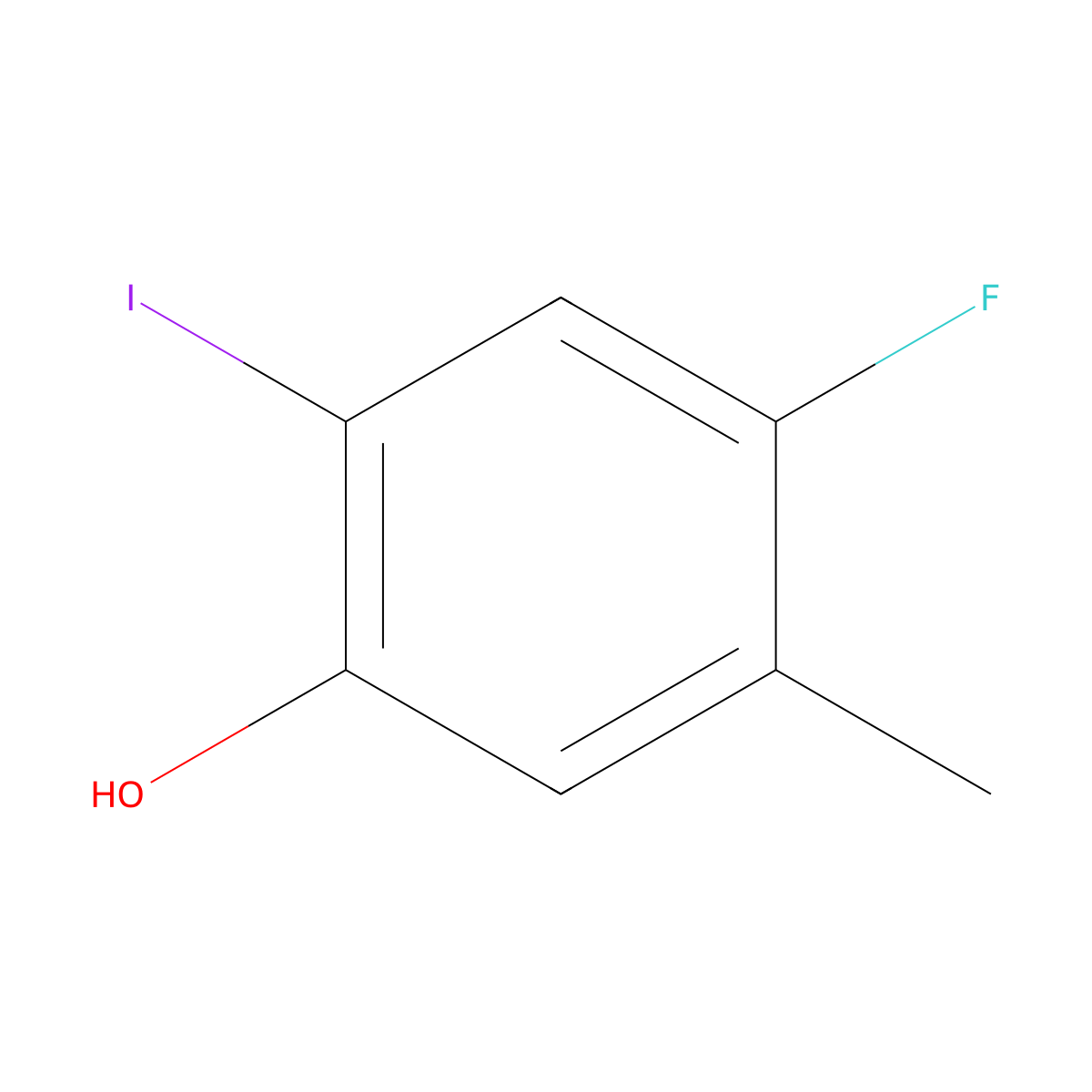 4-Fluoro-2-iodo-5-methylphenol molecular structure, CAS 2247848-66-2