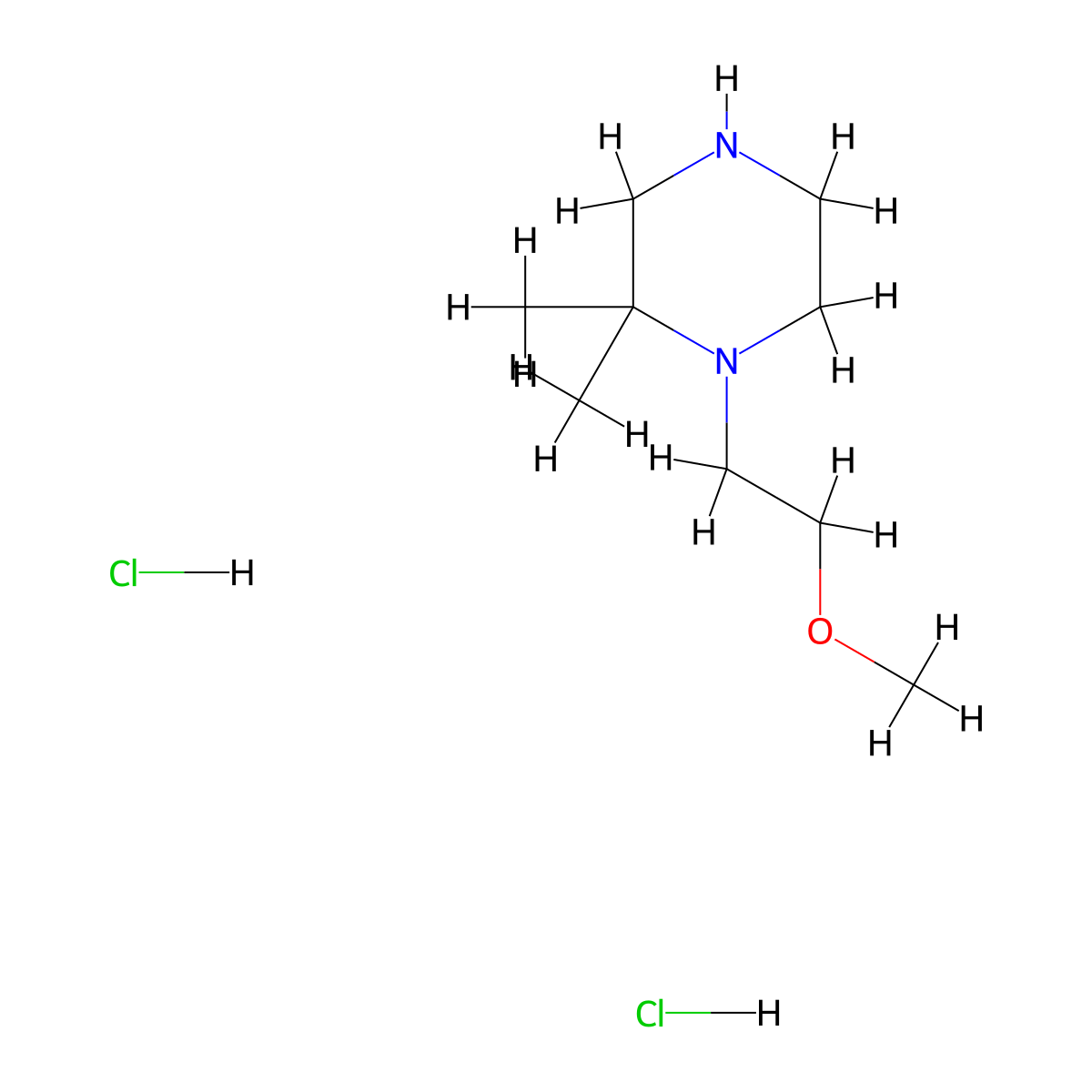 1-(2-Methoxyethyl)-2,2-dimethylpiperazine dihydrochloride molecular structure, CAS 2247849-66-5