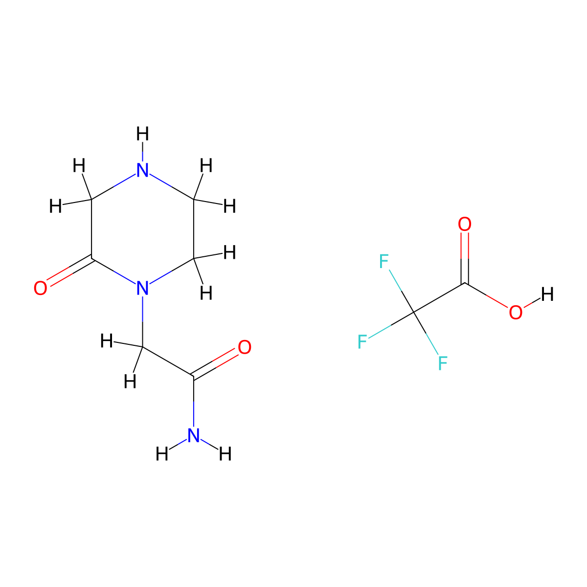 2-(2-Oxopiperazin-1-yl)acetamide 2,2,2-trifluoroacetate molecular structure, CAS 2247849-70-1