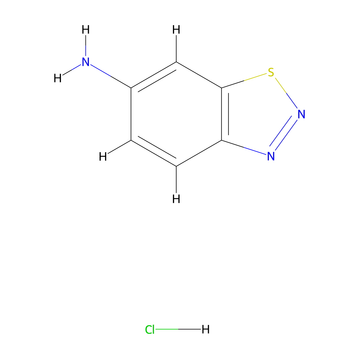 Benzo[d][1,2,3]thiadiazol-6-amine hydrochloride molecular structure, CAS 2247849-72-3