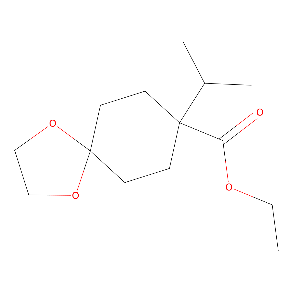 Ethyl 8-isopropyl-1,4-dioxaspiro[4.5]decane-8-carboxylate molecular structure, CAS 2247849-78-9