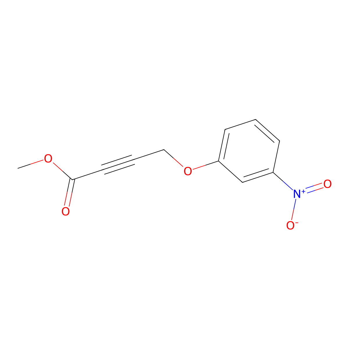 Methyl 4-(3-nitrophenoxy)but-2-ynoate molecular structure, CAS 2247849-89-2