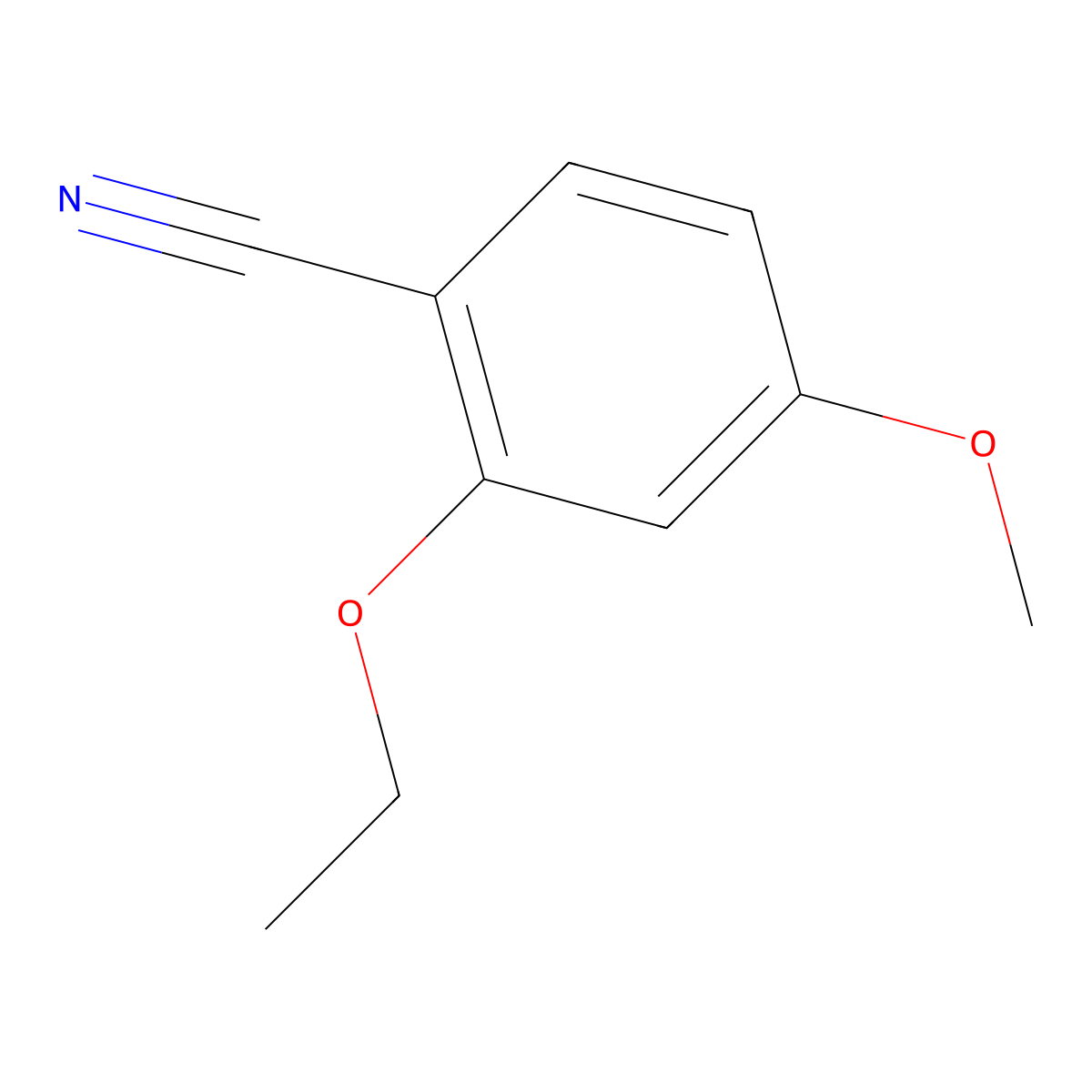 2-Ethoxy-4-methoxybenzonitrile molecular structure, CAS 224789-17-7