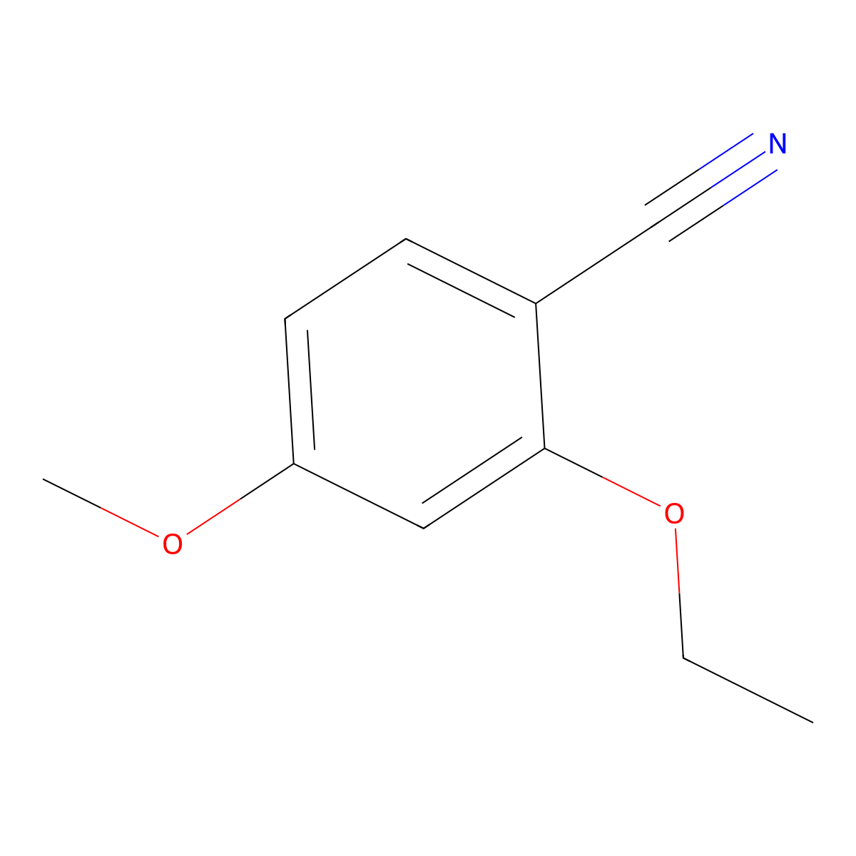 2-Ethoxy-4-methoxybenzonitrile molecular structure, CAS 224789-17-7