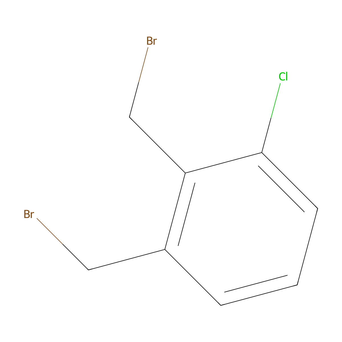 1,2-Bis(bromomethyl)-3-chlorobenzene molecular structure, CAS 22479-40-9