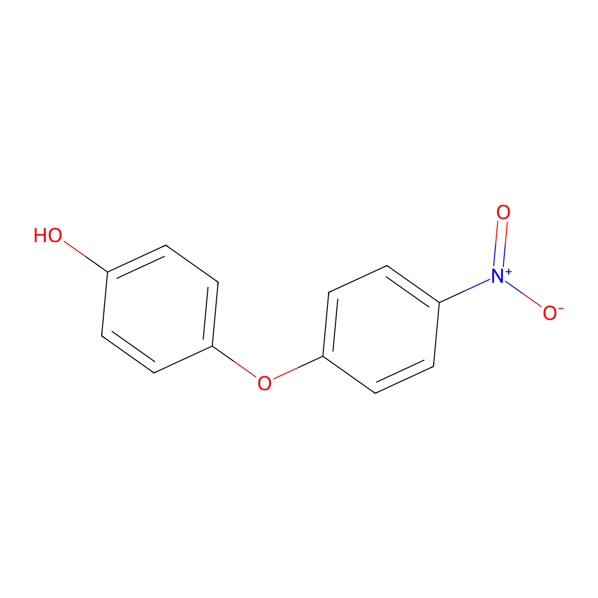 4-(4-Nitrophenoxy)phenol molecular structure, CAS 22479-78-3