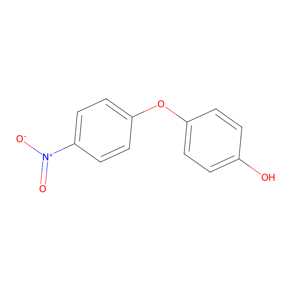 4-(4-Nitrophenoxy)phenol molecular structure, CAS 22479-78-3