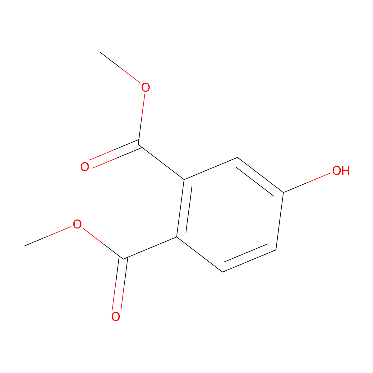Dimethyl 4-hydroxyphthalate molecular structure, CAS 22479-95-4