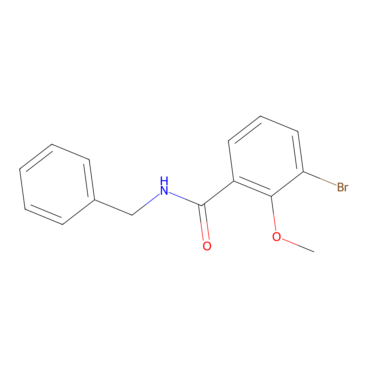 N-Benzyl-3-bromo-2-methoxybenzamide molecular structure, CAS 2247996-15-0