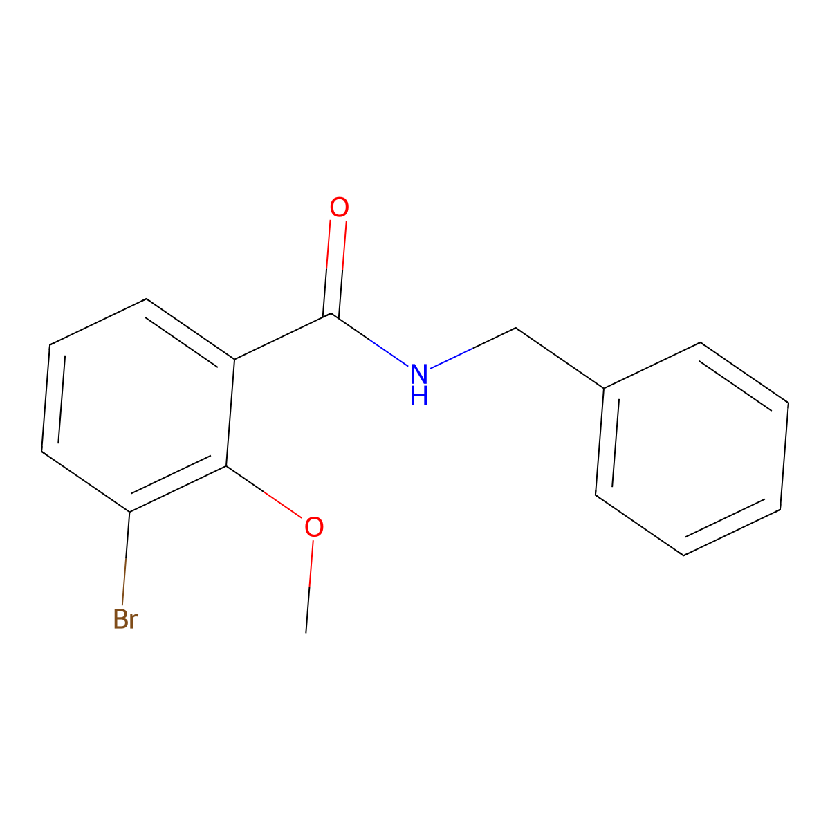 N-Benzyl-3-bromo-2-methoxybenzamide molecular structure, CAS 2247996-15-0