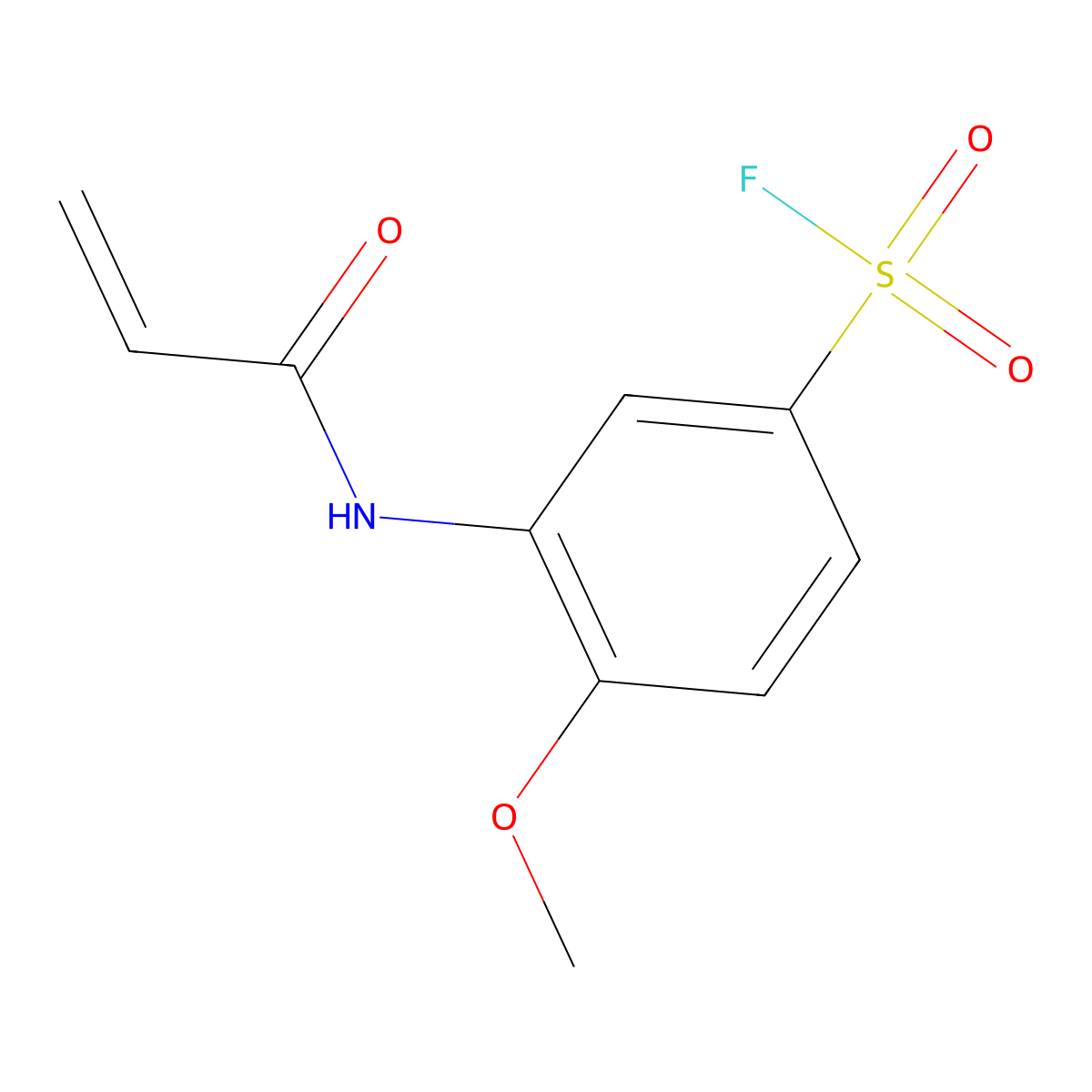 4-Methoxy-3-(prop-2-enamido)benzene-1-sulfonyl fluoride molecular structure, CAS 2248-42-2