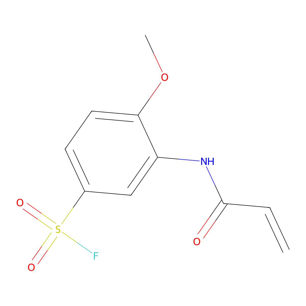 4-Methoxy-3-(prop-2-enamido)benzene-1-sulfonyl fluoride molecular structure, CAS 2248-42-2
