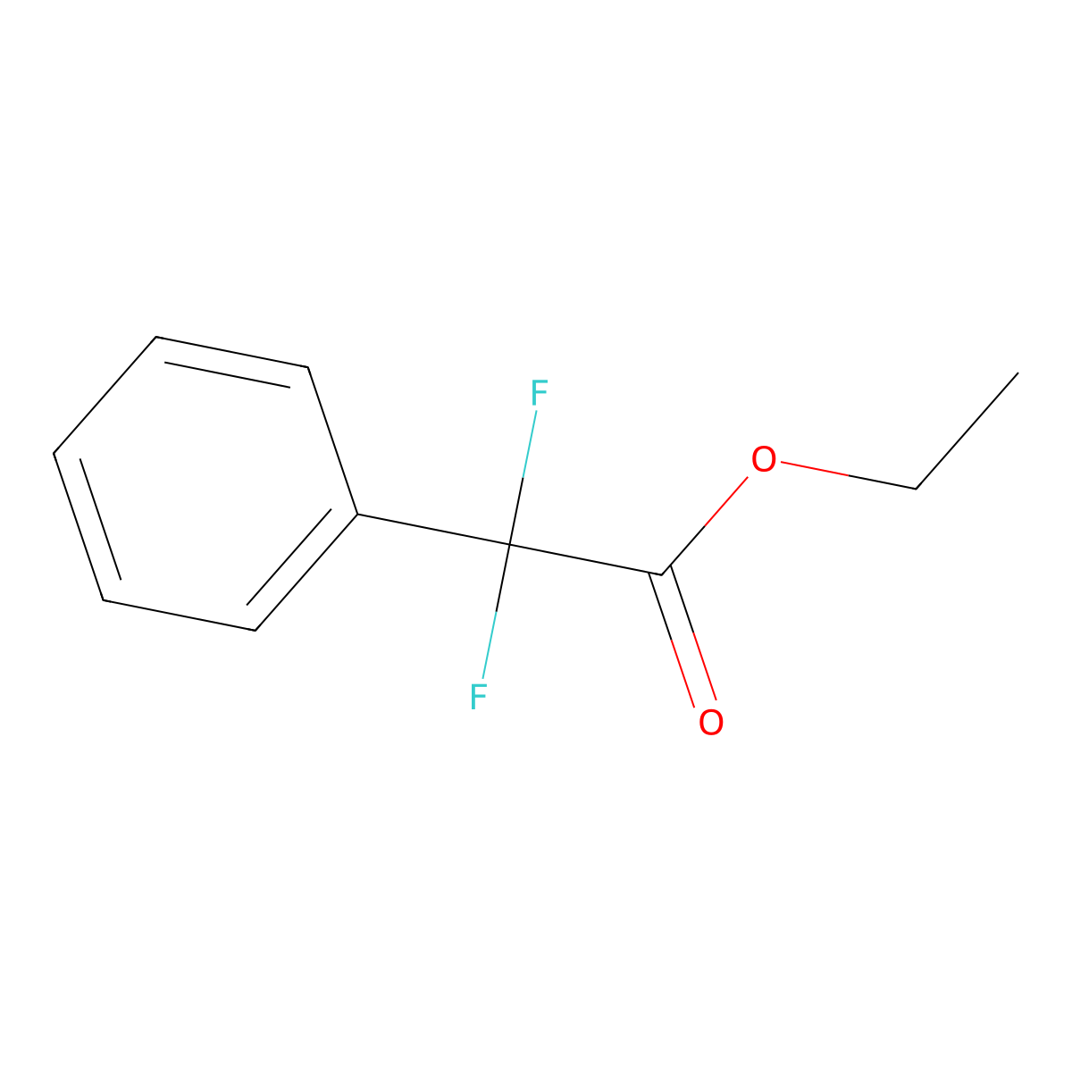 Ethyl 2,2-difluoro-2-phenylacetate molecular structure, CAS 2248-46-6