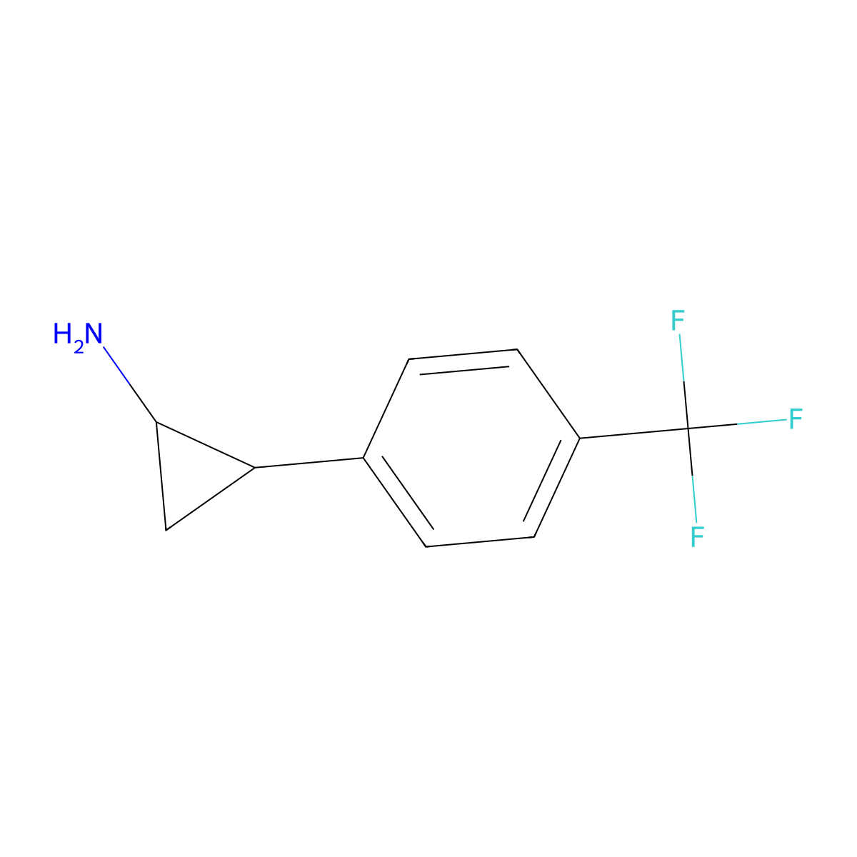 2-[4-(Trifluoromethyl)phenyl]cyclopropan-1-amine molecular structure, CAS 2248-47-7