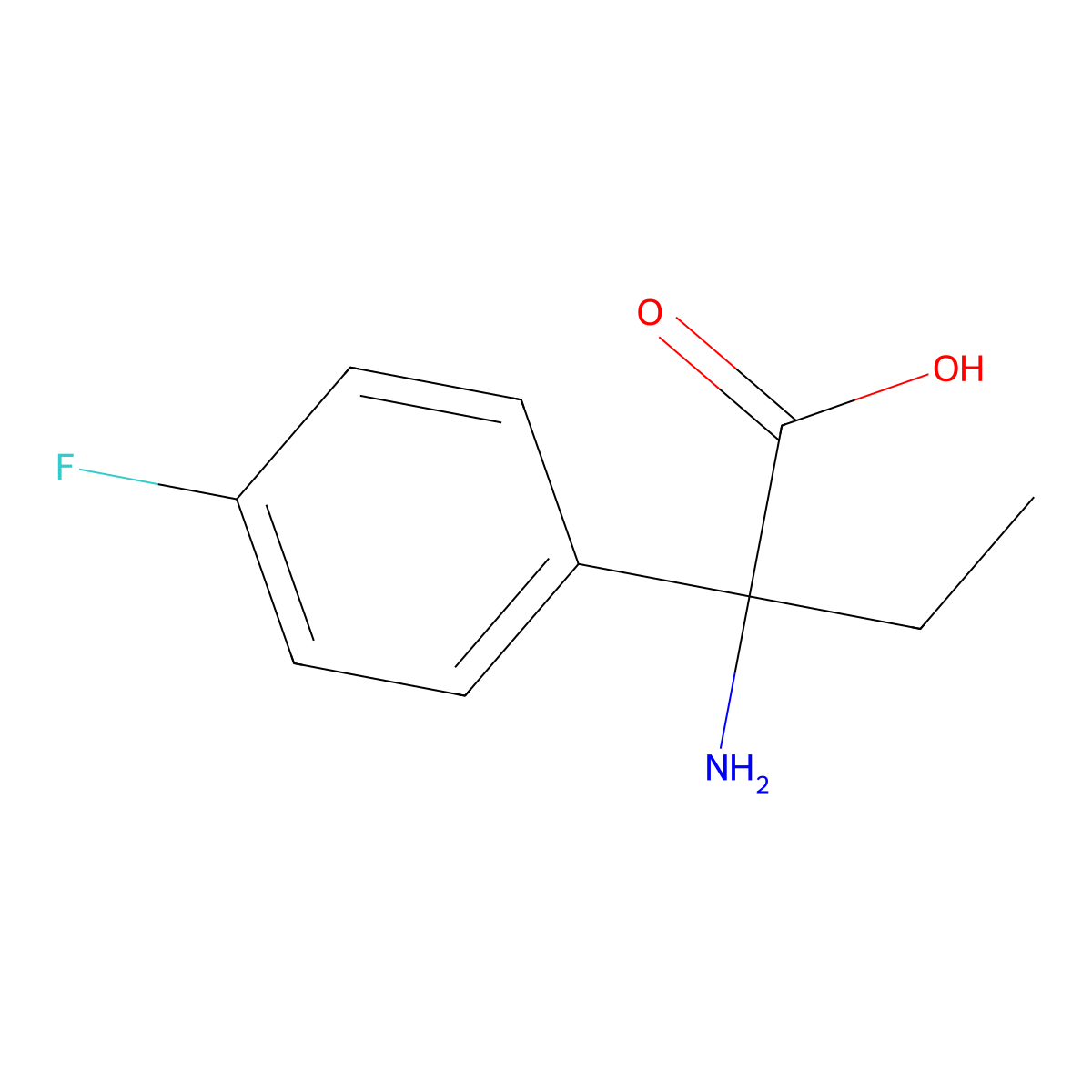 2-Amino-2-(4-fluorophenyl)butanoic acid molecular structure, CAS 2248-61-5