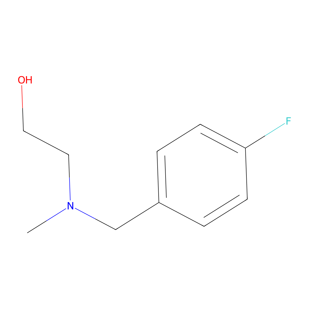 2-((4-Fluorobenzyl)(methyl)amino)ethanol molecular structure, CAS 2248-70-6