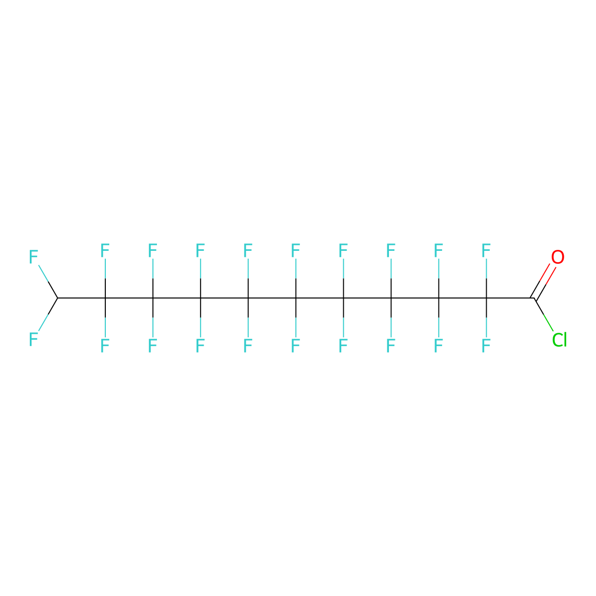 2,2,3,3,4,4,5,5,6,6,7,7,8,8,9,9,10,10,11,11-icosafluoroundecanoyl Chloride molecular structure, CAS 2248-93-3