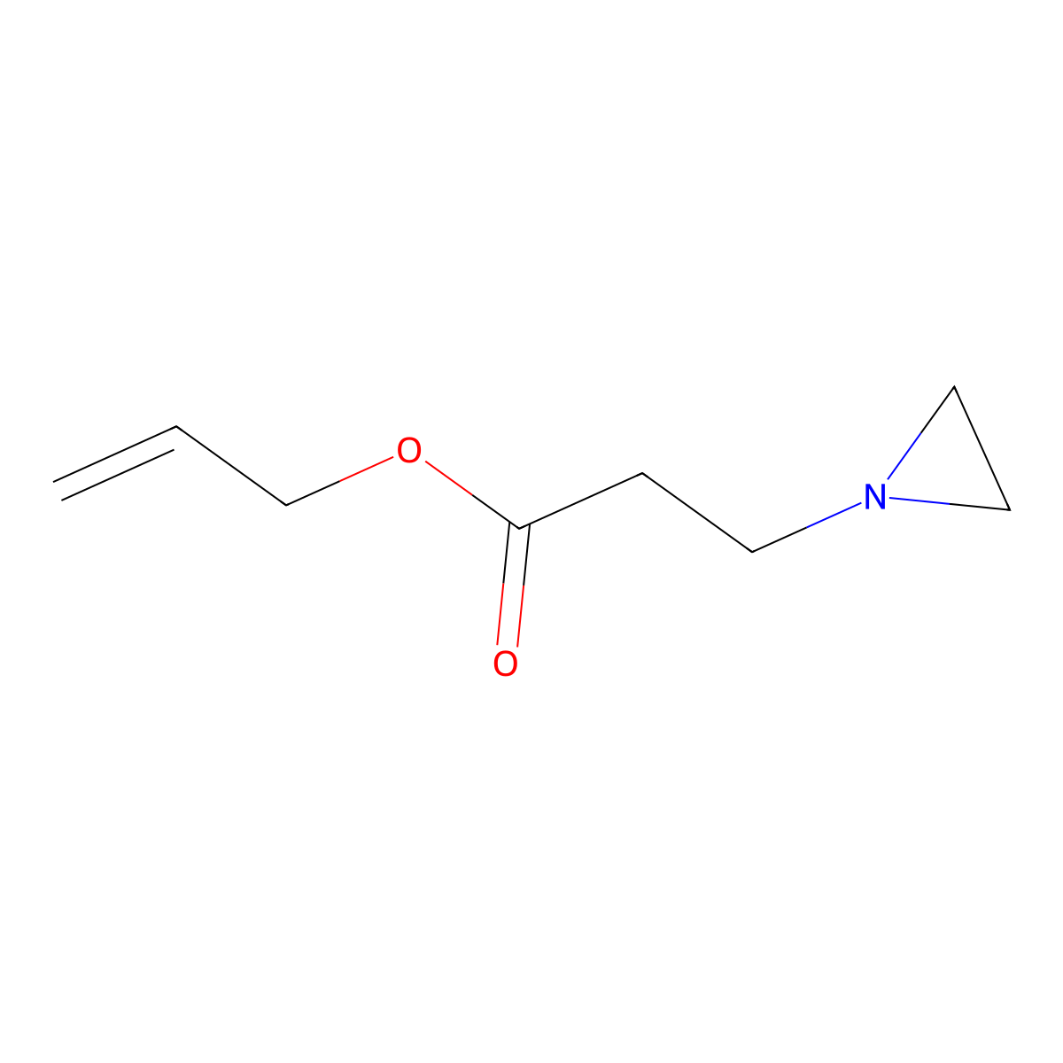 Propionic acid, 3-(1-aziridinyl)-, allyl ester molecular structure, CAS 22480-27-9