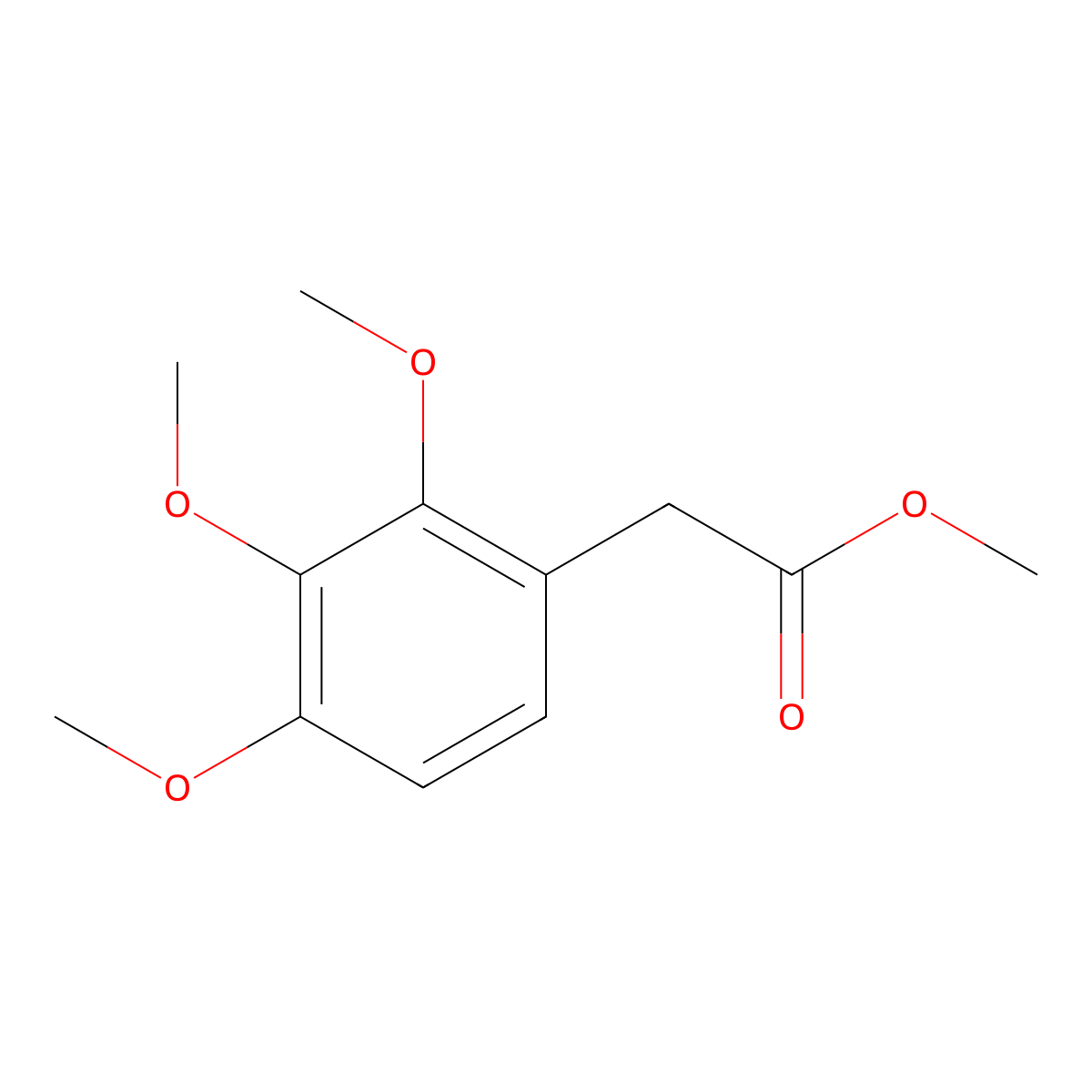 Methyl-2,3,4-trimethoxyphenylacetate molecular structure, CAS 22480-88-2