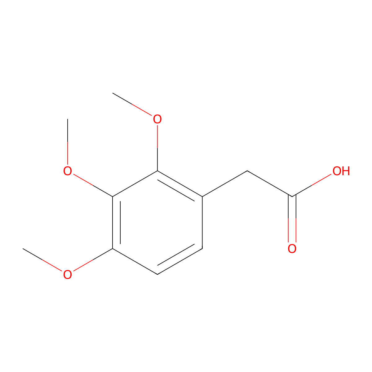 2,3,4-Trimethoxyphenylacetic acid molecular structure, CAS 22480-91-7