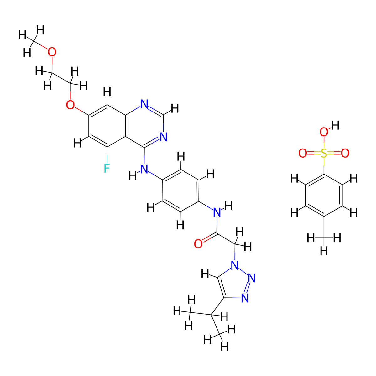 AZD3229 Tosylate molecular structure, CAS 2248003-71-4