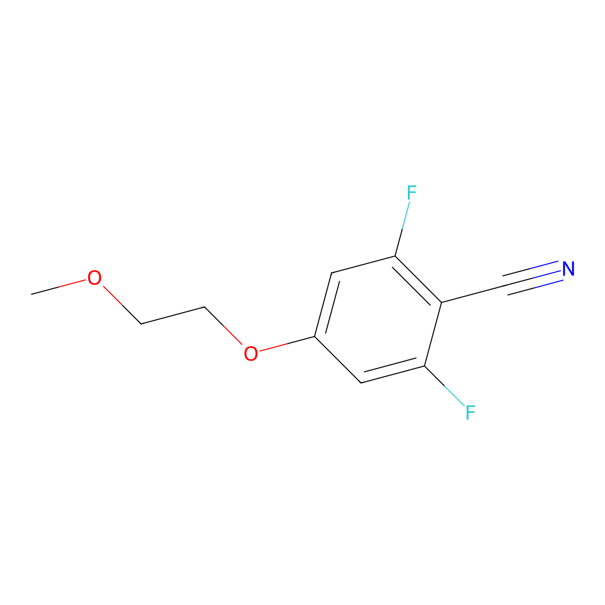 2,6-Difluoro-4-(2-methoxyethoxy)benzonitrile molecular structure, CAS 2248003-84-9