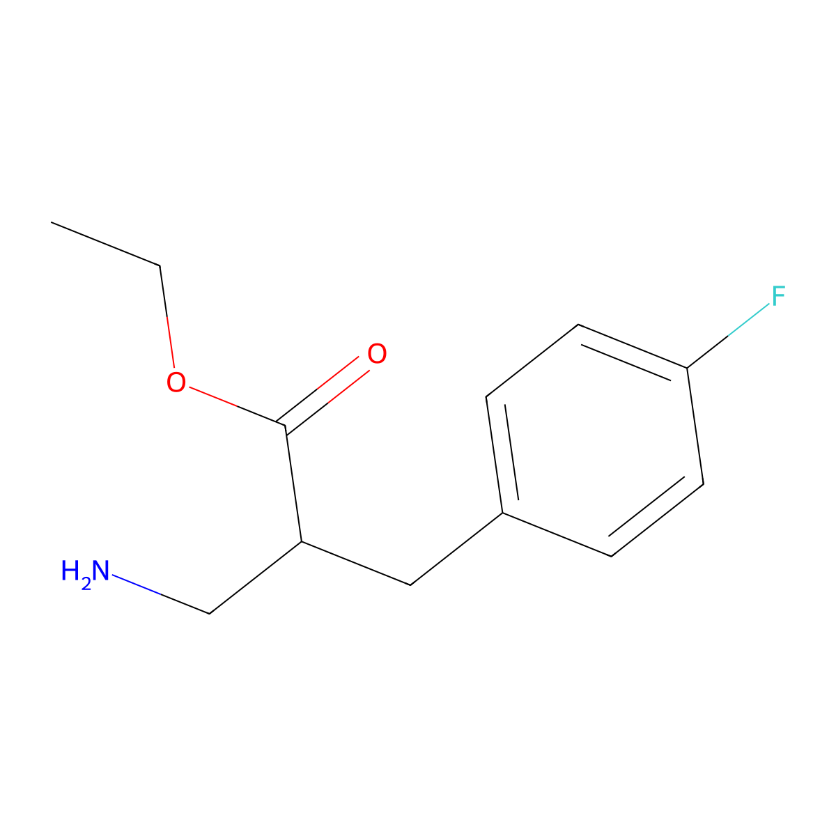 Ethyl 3-amino-2-[(4-fluorophenyl)methyl]propanoate molecular structure, CAS 224811-44-3