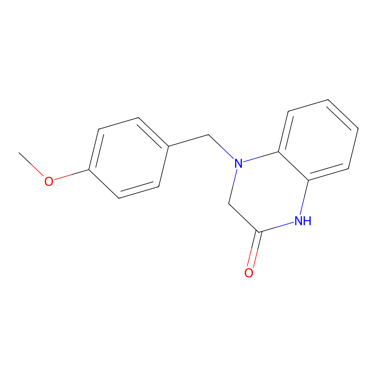4-((4-Methoxyphenyl)methyl)-1,2,3,4-tetrahydroquinoxalin-2-one molecular structure, CAS 2248127-12-8